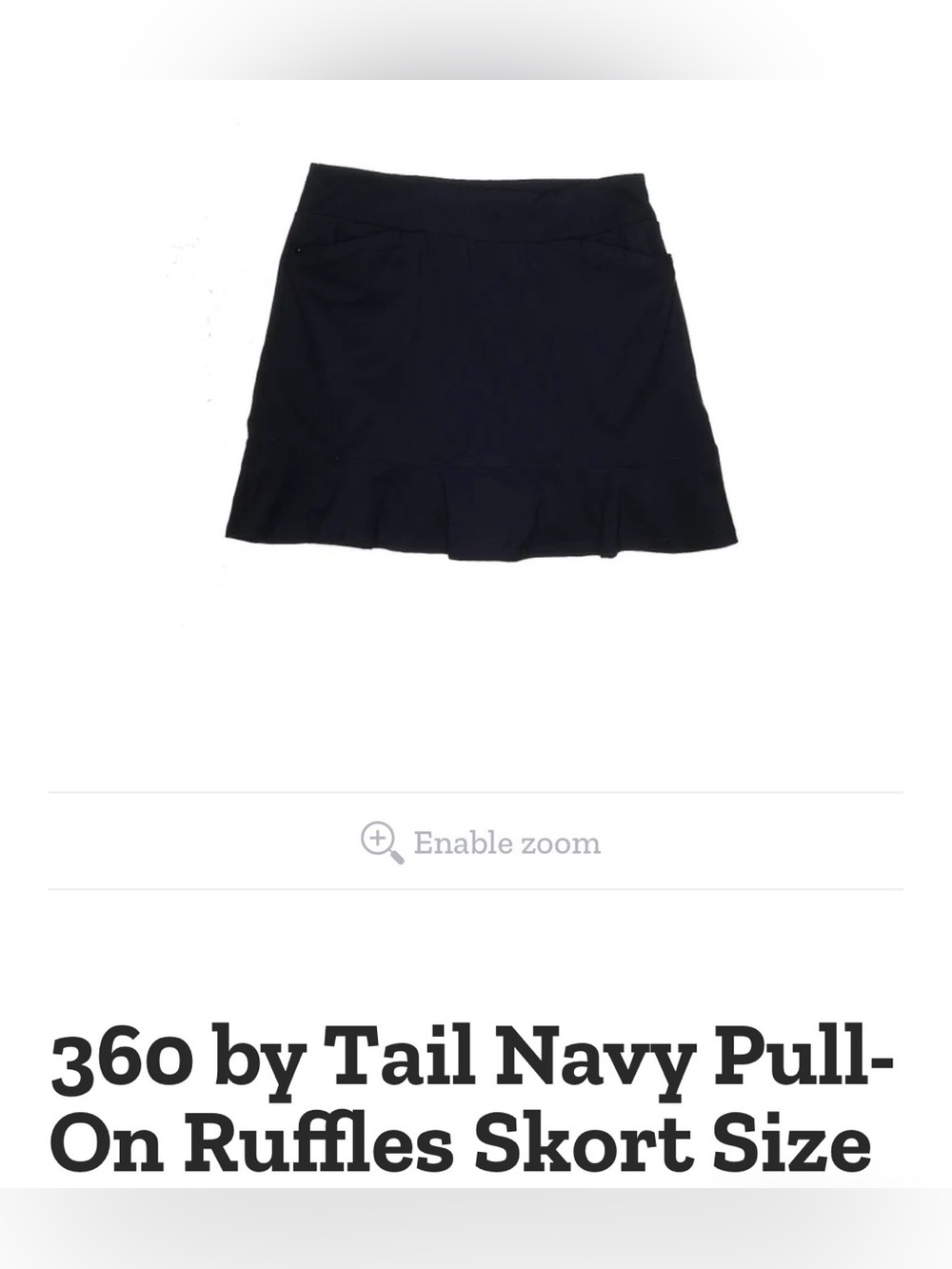 Navy Pull-On Ruffle Mini Skirt